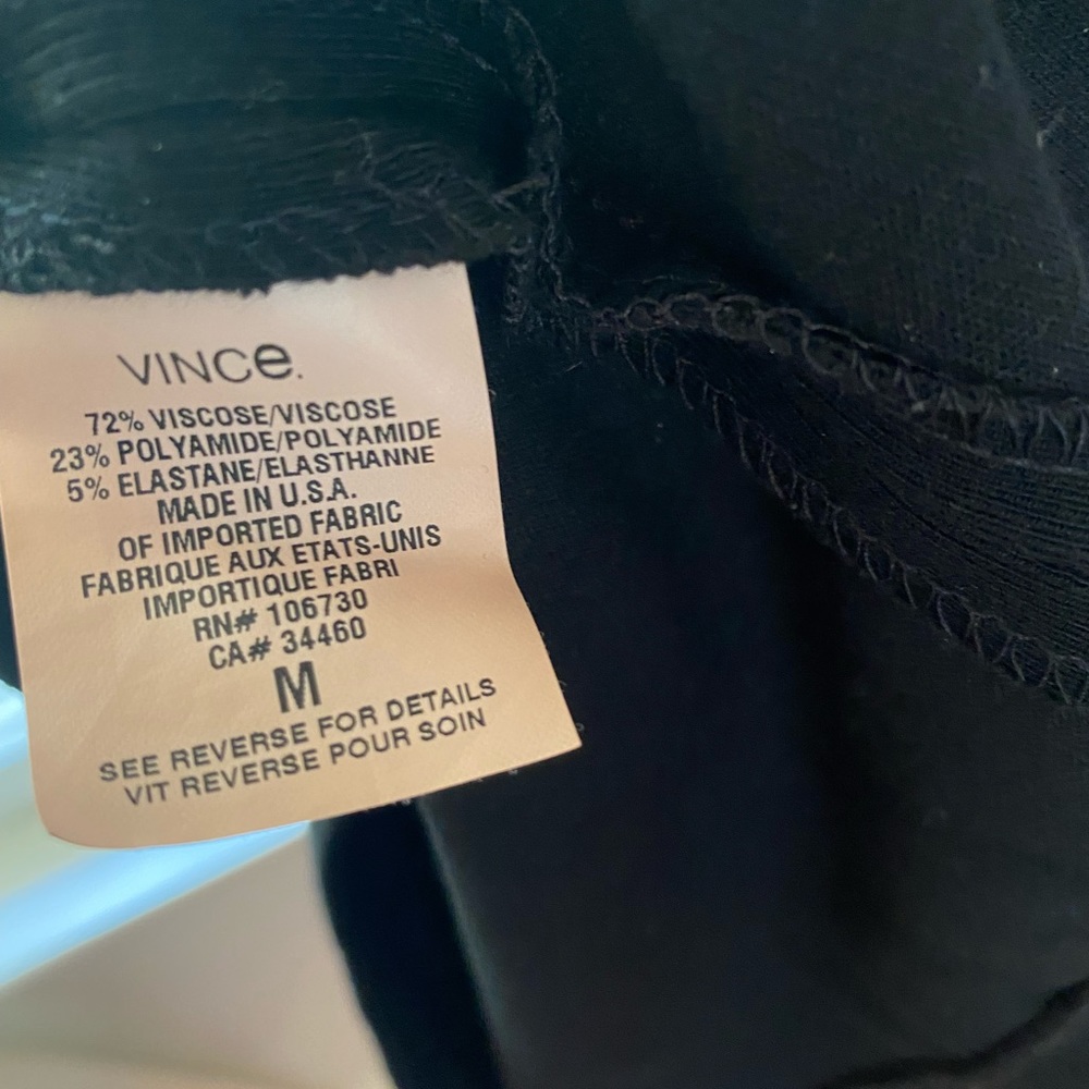 Vince Black Stretchy Sheath Dress Sz Medium - Picture 5 of 7